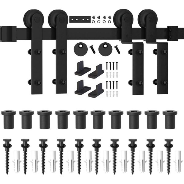 Lazio Sliding Single Bypass Double Door Barn Door Hardware Kit & Reviews Wayfair